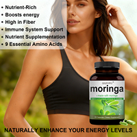 Moringa Made Moringarich Antioxydants Minéraux Vitamines Extrait de feuilles d'Oleifera hautement concentré 10:1 Gélules molles pour adultes 60