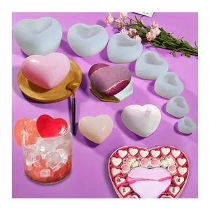 DLR976 Wholesale7size Diamond Heart Silicone Cake Chocolate Molds Silicone Baking Pan Mold for DIY Cake Mousse Dessert