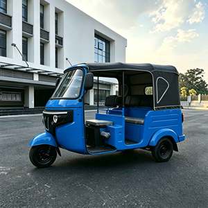 Tricycle bleu-noir tout-terrain, forte capacité de montée et haute capacité de charge, double usage pour passagers - Product Image 1