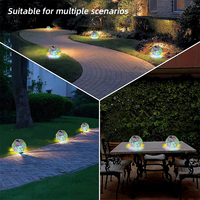 Ausilver IP65 boule de verre à changement de couleur à énergie solaire lumière de jardin extérieure maison fête de mariage éclairage solaire décoratif