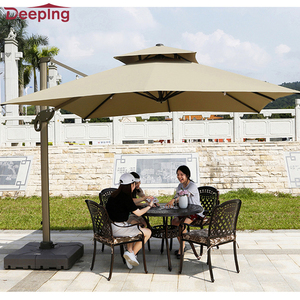 Glamping thương mại khách sạn ngoài trời Roman ô Patio cantilever dù che nặng bên hồ bơi ô với đứng - Product Image 6