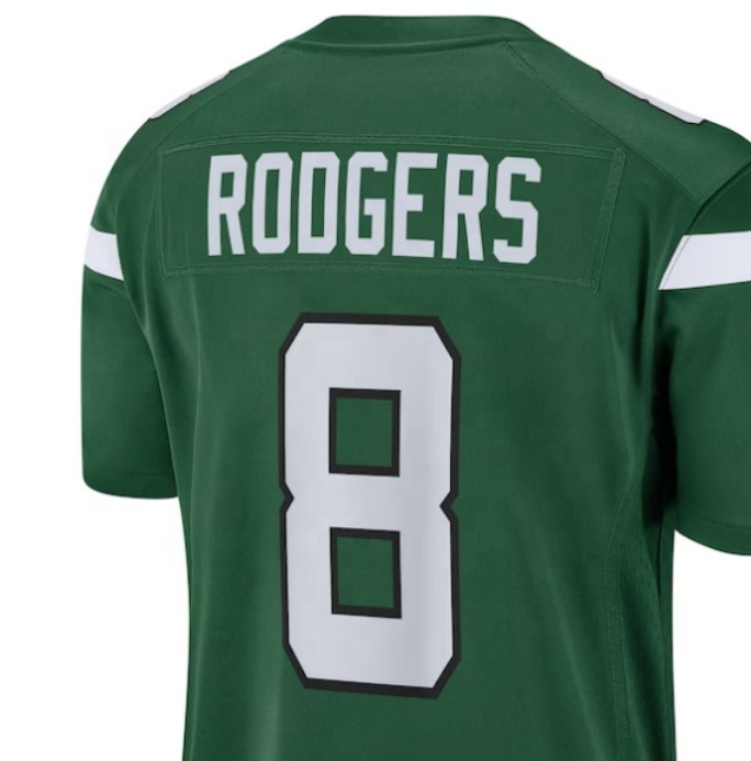 Готовый к отправке Нью-Йорк Aaron Rodgers зеленый лучшее качество сшитый американский футбольный трикотаж