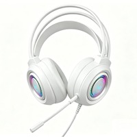 Nuevos Auriculares para Juegos con Cable USB, ANC, RGB LED, Sobre la Oreja, para PC y PS4, Plug-and-Play, para Clases en Línea y Llamadas de Voz