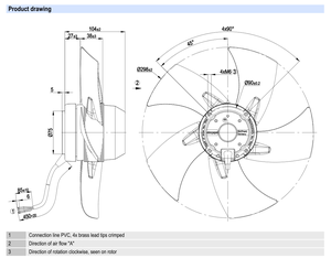 Ventilador Centrífugo ebm-papst A2E300-AP02-02 de 300 mm, Ventilador de CA para Unidades de Ventilación y Manejo de Aire HVAC - Product Image 4
