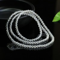 Bracelet en perles de quartz naturel transparent Aiyu en gros, bracelet multicouche en cristal transparent, bijoux pour diffusion en direct S5040901
