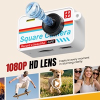 Kamera Mini Portabel 3 Warna, Mainan Kamera Saku Retro Digital untuk Remaja dengan Lensa HD