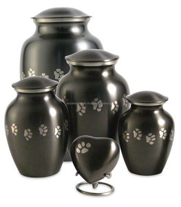 Grandes empreintes de pattes élégantes, arche de crémation classique en ardoise pour animaux de compagnie, gravable pour chat et chien, cendres d'animaux de compagnie, urnes commémoratives faites à la main - Product Image 1