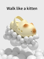 Sabots en EVA pour femmes, motif patte de chat mignon, avec soutien de la voûte plantaire, style Birkenstock, à enfiler, sandales de plage légères, chaussures de jardin décontractées, automne été