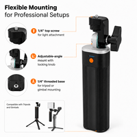 Alimentation portable en métal et PVC pour éclairages photo 91,76 Wh 100 W, batterie à charge rapide USB-C PD avec D-Tap 120 W et monture 1/4