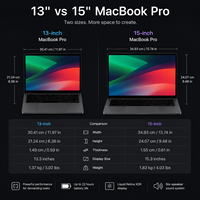 Nouvel ordinateur portable professionnel M-a-c Book Pro 2020 M1 A2338 8 Go de RAM 512 Go de SSD 13 pouces 16:10 90 Hz Clavier anglais américain Double carte graphique