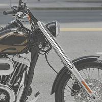 Tubes de fourche chromés TCMT 49 mm compatibles avec Harley Dyna Street Fat Bob Low Rider 2006-2017, amortisseur avant, suspension XF2906C703-E