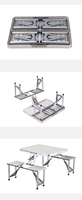 Fortschrittlicher Strand-Klapptisch aus Aluminiumlegierung, Höhenverstellbar, Multifunktional, Tragbarer Grill-Camping-Picknick-Selbstfahrer-Outdoor-Rolltisch