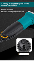 Meuleuse d'angle industrielle 720W sans balais, mini, en acier inoxydable, à vitesse variable, 1,9 kg, pour découpe et meulage, OEM ODM DIY