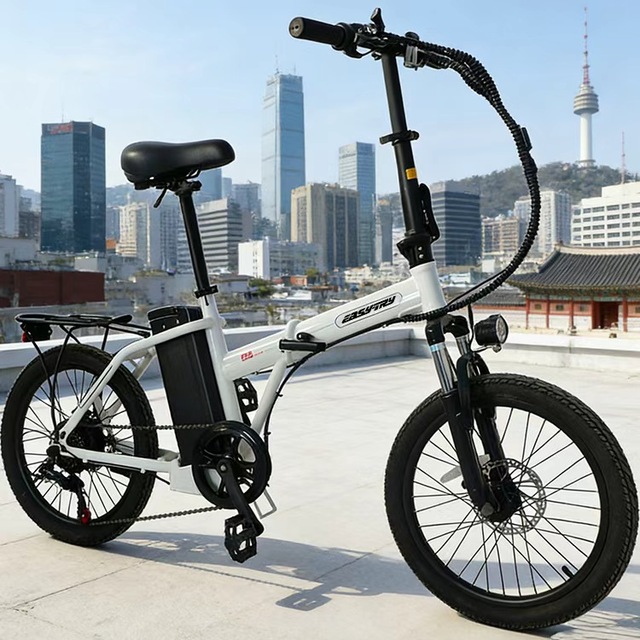 KC Certified 36V 250W 20 Inch Folding Electric Bike Smart Digital Display Steel Mini Ebike for South Korea Wholesale