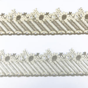 Di alta qualità in pizzo di seta di latte francese federa per la casa arredamento decorativo ricamo <span class=keywords><strong>etnico</strong></span> nastro - Product Image 2