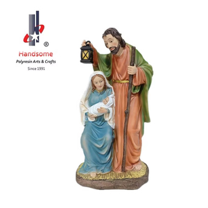 Escultura Navideña Personalizable de la Sagrada Familia de Jesús en Resina, Marca HANDSOME 31, Crucifijo de Poliresina, Figura Religiosa HS032648 - Product Image 5