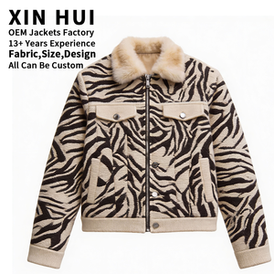 Chaqueta Bomber de Invierno Personalizada para Hombre, de Piel Sintética de Lujo, con Cuello Alto, Impermeable, Resistente al Viento, Ecológica, Venta al por Mayor de Fábrica - Product Image 1