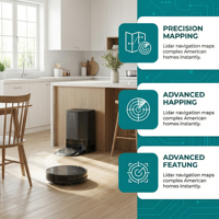 Robot aspirateur et serpillière intelligent pour la maison, nettoyage humide et sec avec réservoir d'eau