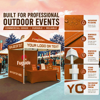 Tente d'événement extérieure Oxford imperméable UV50+ avec impression par sublimation couleur, kit combiné pour stand publicitaire et exposition