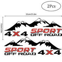 2 autocollants décoratifs 4x4 tout-terrain pour voiture, motif montagne, design élégant pour accessoires de décoration automobile