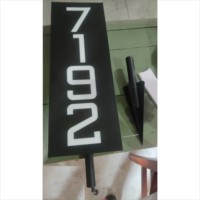 Plaque de numéro de maison en acrylique LED rétroéclairée personnalisée, plaque d'adresse lumineuse pour la décoration de porte, pour la publicité dans les hôpitaux