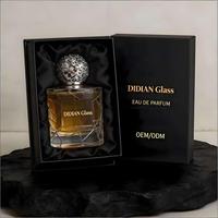 Flacon de parfum rond de 100 ml du fabricant d'origine, flacon de parfum de luxe vide de 50 ml avec couvercle noir