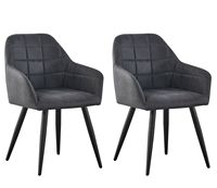 Chaises de salle à manger en cuir suédé mat pour mesa de jantar 4 cadeiras accent home & restaurants