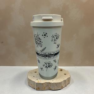 แก้วน้ำเซรามิกฮงหยวนบลูโลตัส แก้วกาแฟสแตนเลส 316 ขนาดใหญ่ เก็บอุณหภูมิได้ พกพาสะดวก - Product Image 4