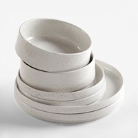 Ensemble de dîner 12 pièces gris cadeau de Noël maison dîner vaisselle restaurant mariage motif personnalisé dîner assiettes en céramique