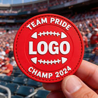 Patch en PVC souple 3D gaufré personnalisé de haute qualité avec logo, lavable, avec boucle auto-agrippante pour uniformes, vêtements, étiquettes, sacs, forme étoile