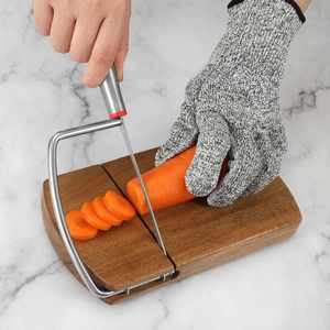 Trancheuse à fromage multifonction manuelle en bois d'acacia écologique robuste avec fil en acier inoxydable pour beurre et jambon, idéale pour la cuisine domestique - Meilleures ventes - Product Image 4