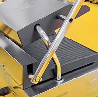 Grill panini électrique professionnel Jieguan en acier inoxydable avec cuisinière, quatre menus, nettoyage facile, Plug-and-Play, 1,8 kW