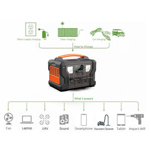 高品質純粋正弦波1kw蓄電リチウム電池ソーラー発電機1000wポータブル電源キャンプ家庭用 - Product Image 5