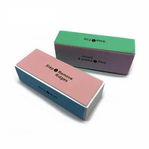 Chuyên Nghiệp Phổ Biến Tùy Chỉnh Vuông 4 Side Nail File Buffer Đầy Màu Sắc Giá Rẻ Nhất 4 Way Nail Block Buffer