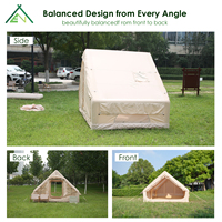 Tente gonflable à pompe à air pour 2-3 personnes, installation facile, quatre saisons, 6,3 mètres carrés, imperméable, une chambre, un salon, pour le camping