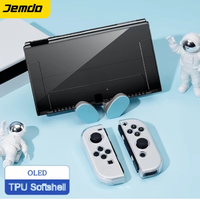 Funda Protectora de TPU Jemdo para Nintendo Switch OLED, Carcasa Protectora Suave Mate con Agarre para Modelo de Controlador Switch