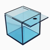 Boîte d'affichage acrylique personnalisable couvercle en plexiglas/bonbons coulissants pour étui forme personnalisée taille couleur épaisseur Services de fabrication