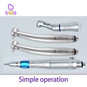 Besto Dental Kit de pieza de mano de alta y baja velocidad Botón pulsador Motor de aire de contraángulo Juego de pieza de mano de alta velocidad 4 agujeros - Product Image 6