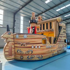 Château Gonflable Commercial Bateau Pirate PVC avec Toboggan, Grand Personnalisé pour Location Parc Thématique Extérieur - Product Image 3