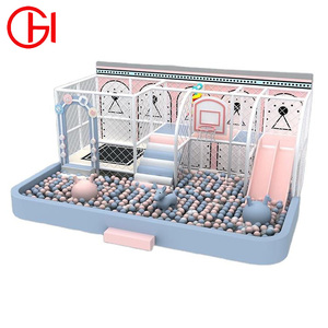 Équipement de terrain de jeux intérieur commercial de haute qualité, personnalisé sur le thème rose, pour enfants et aire de jeux pour enfants. - Product Image 1