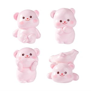 Accesorios decorativos DIY para <span class=keywords><strong>casa</strong></span> de muñecas, miniatura de coche, pequeños adornos de escritorio con diseño de oso lindo. - Product Image 5
