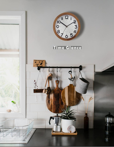 Small Wall <strong>Clock</strong>, 8 Inch Retro Decorative Wooden Wall <strong>Clock</strong>, Silent Non-Ticking Analog Round Hanging <strong>Clock</strong> for Living Room - Product Image 2