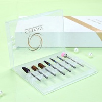 En gros, fraises à ongles de haute qualité, fraises à ongles électriques, fraises personnalisées pour manucure, 3xc Volcano, lot de 7 pièces avec étui, en carbure de tungstène, 5 en 1