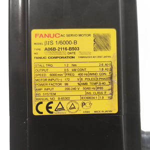 Motor Servo AC FANUC A06B-2116-B503 - Product Image 2