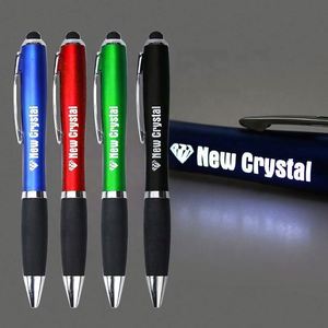 Artículos de Oficina Promocionales, Bolígrafo con Luz LED, Logotipo Grabado Personalizado, Stylus Multicolor, Diseño Moderno - Product Image 3