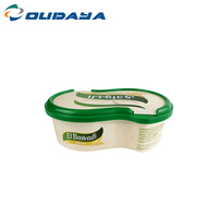 Conteneur en PP de 200 ml et 750 ml avec couvercle, nouveau design, impression IML, pour sushi, gelée, jus, chips de pommes de terre - Plastique de qualité alimentaire