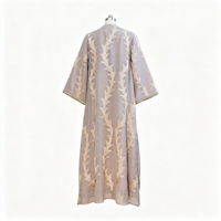 Robes de soirée élégantes pour femmes, Abaya musulmane, broderie en maille, Ramadan, Caftan marocain, Vestidos Largos, Robe longue arabe en polyester, longueur cheville