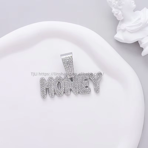 Men's eco-friendly hip-hop street style full <b>string</b> chain letter personality Cuban necklace - Product Image 5