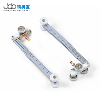 JUNAOBAO rouleau de porte coulissante de poche fermeture en douceur double amortisseur nylon suspension rouleau de guidage de porte coulissante pour porte en bois