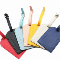 Étiquette de bagage personnalisée en cuir PU, étiquette d'identification de voyage personnalisée pour sacs et valises, sangle durable avec boucle métallique